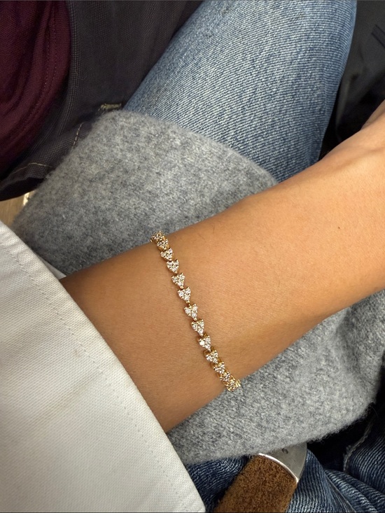 Elegant Gold Heart Tennis Bracelet - Women Jewelry Bracelet